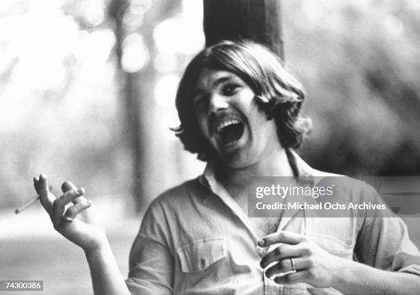 Rolling Stone Magazine co-founder Jann Wenner poses for a portrait at Otis Redding's ranch on May 5, 1969 near Macon, Georgia.