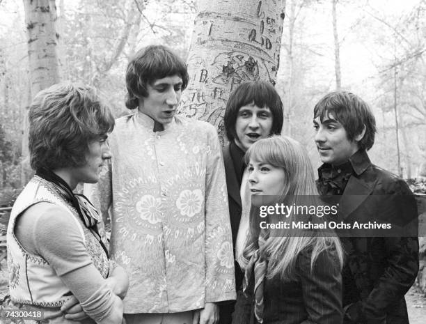 Singer Roger Daltrey, guitarist Pete Townshend, bassist John Entwistle and drummer Keith Moon of the rock and roll band "The Who" pose for a portrait...