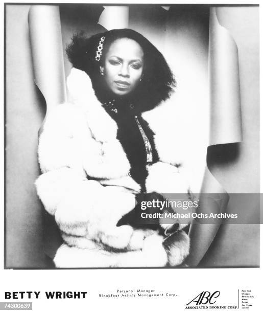 And soul singer Betty Wright poses for a publicity still circa 1980.