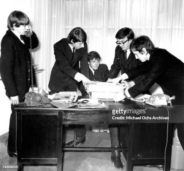 Rock band "The Yardbirds" pose for a portrait in 1964 in England. Keith Relf, Chris Dreja, Paul Samwell-Smith, Jim McCarty and Eric Clapton.