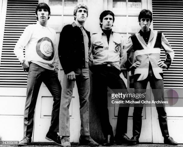 Keith Moon, Roger Daltrey, John Entwistle, and Pete Townshend of the rock and roll band "The Who" pose for a portrait in 1965 in London, England.