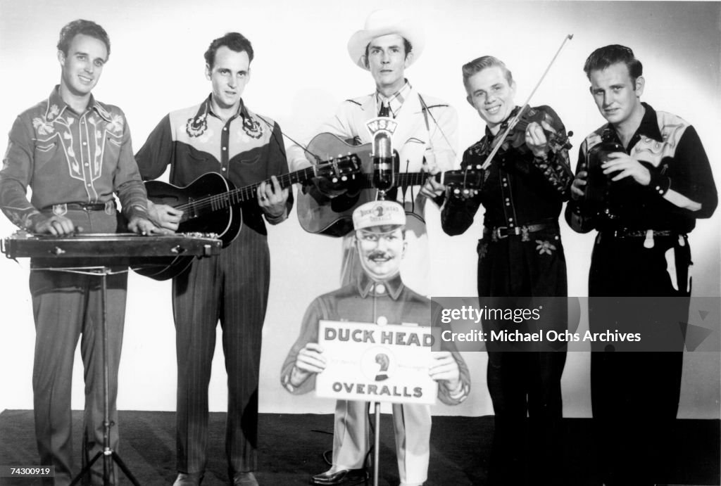 Jerry Rivers Hank Williams and the Drifting Cowboys pose for a promotional photo ...