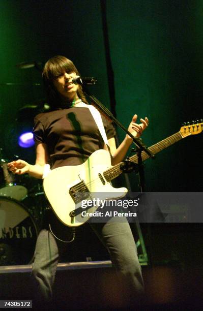 Chrissie Hynde of The Pretenders performs at the Beacon Theater on February 5, 2003 in New York City, New York.