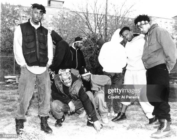 Rap group Wu-Tang Clan poses for a portrait on May 8, 1993 in New York City, New York.