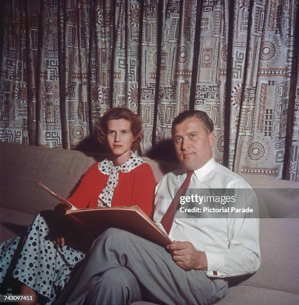 German-born American rocket scientist, Wernher von Braun with his wife, Maria, circa 1960.