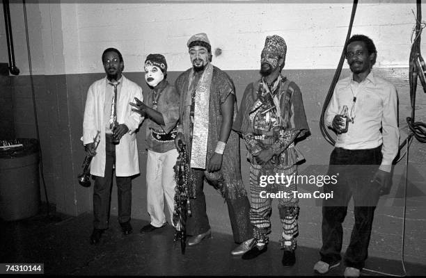 Jazz Group Art Ensemble of Chicago performing in San Francisco, California in November 1982.