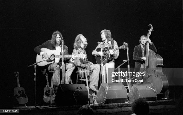 Crosby, Stills, Nash & Young perform at Olympia Stadium on June 12, 1970 in Detroit, Michigan. Photo by Tom Copi/Michael Ochs Archives/Getty Images)