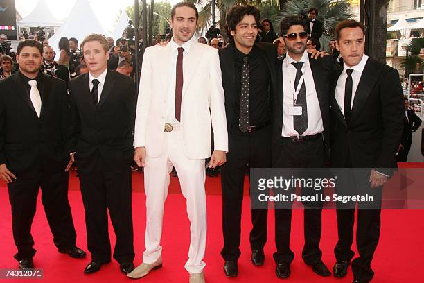 Members of the cast of 'Entourage' including Jerry Ferrara , Kevin Connelly Rhys Coiro , Adrian Grenier Assaf Cohen and Jeremy Piven pose for...