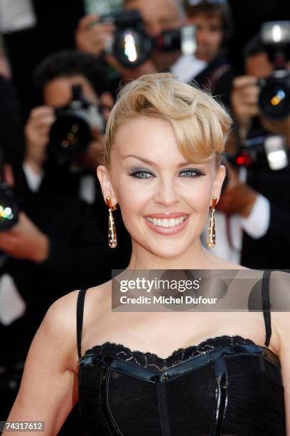 Kylie Minogue attends the screening of ''Ocean's 13'' on May 24, 2007 in Cannes France.
