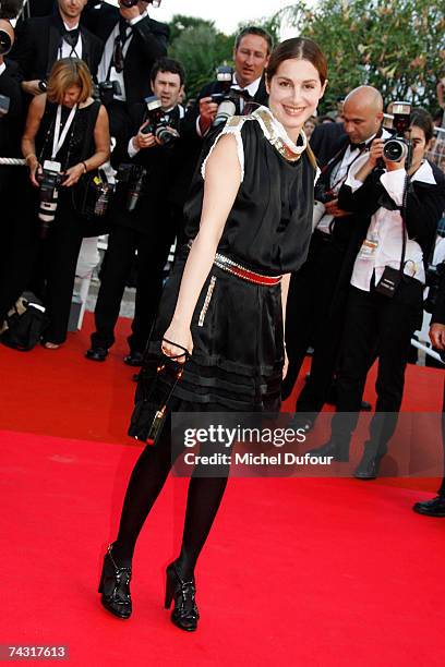 Amira Casar attends the screening of ''Ocean's 13'' on May 24, 2007 in Cannes France.