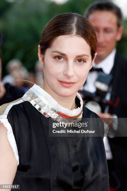 Amira Casar attends the screening of ''Ocean's 13'' on May 24, 2007 in Cannes France.