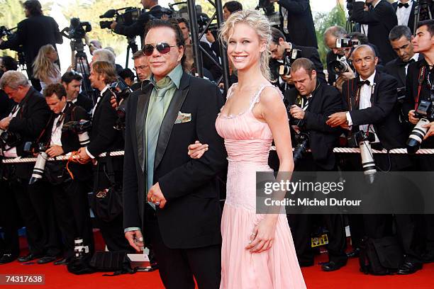 Mickey Rourke and guest attend the screening of ''Ocean's 13'' on May 24, 2007 in Cannes France.