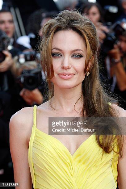 Angelina Jolie attends the screening of ''Ocean's 13'' on May 24, 2007 in Cannes France.