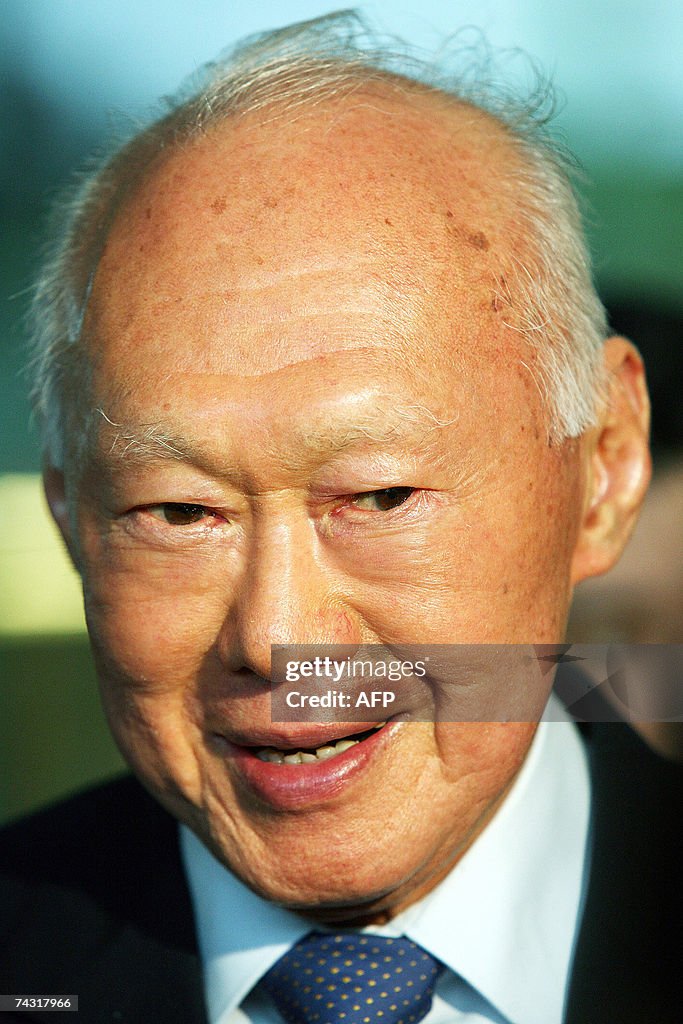 Singapore's Minister Mentor Lee Kuan Yew...
