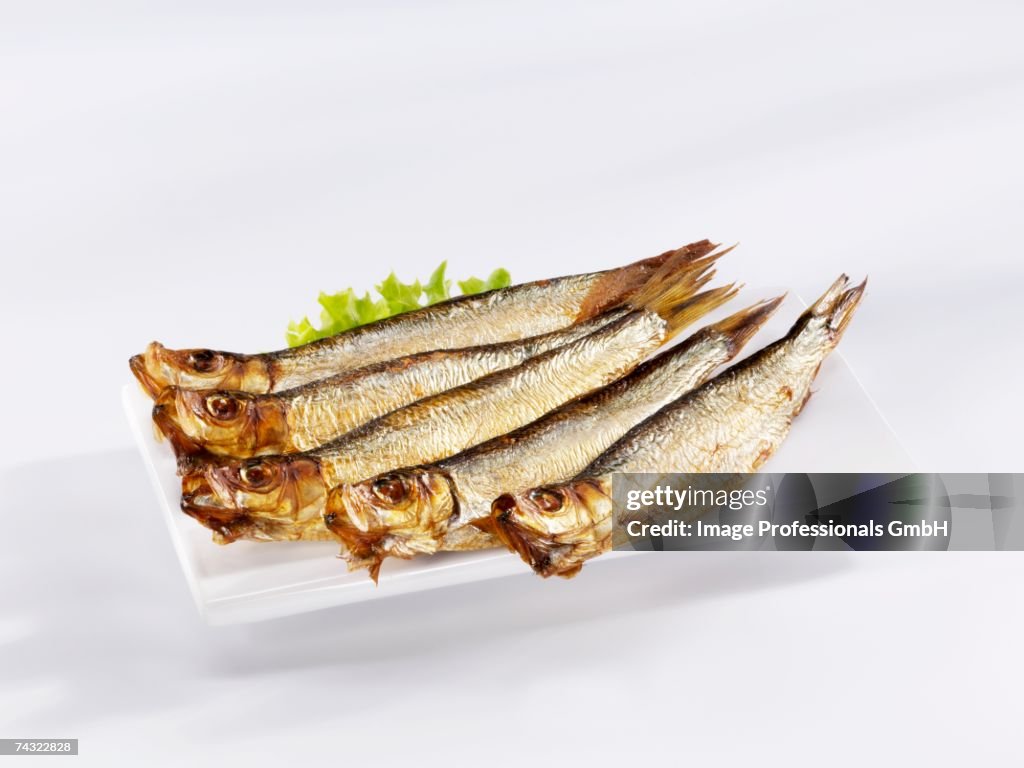 Five smoked sprats