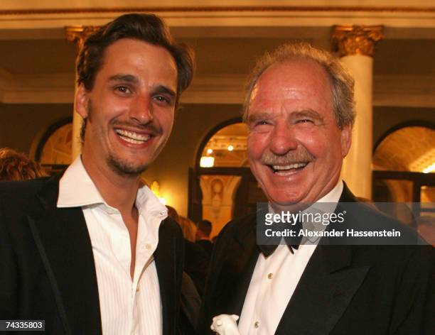 Actor Friedrich von Thun with his son Max von Thun at the 'Blaue Panther' Bavarian Television Award 2007 Ceremony at the Prinzregenten Theater on May...