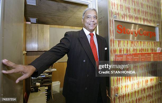 New York, UNITED STATES: William Haley, son of author Alex Haley, outside the StoryCorp recording booth, 22 May 2007, at Grand Central Terminal in...
