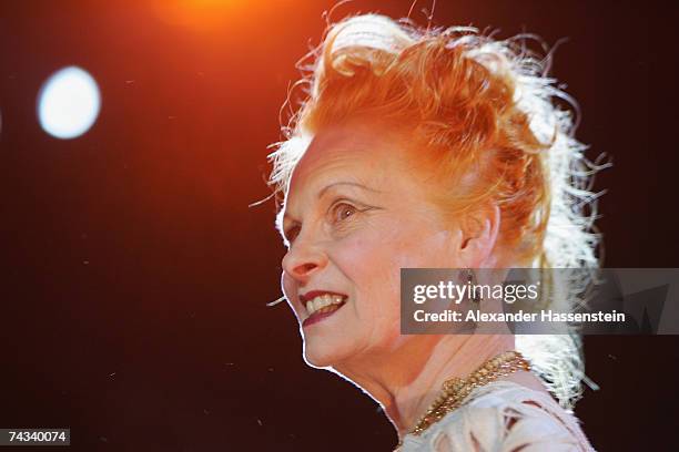 Fashion designer Vivienne Westwood arrives to the Vienna Life Ball to benefit HIV Research at the Vienna Town Hall on May 26 in Vienna, Austria.