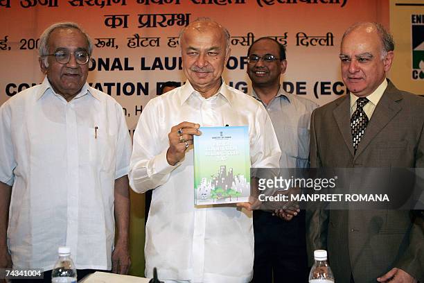 Indian minister of Power Sushilkumar Shinde launches the Energy Conservation Building Code as Member, Planning Commission, Government of India, Kirit...