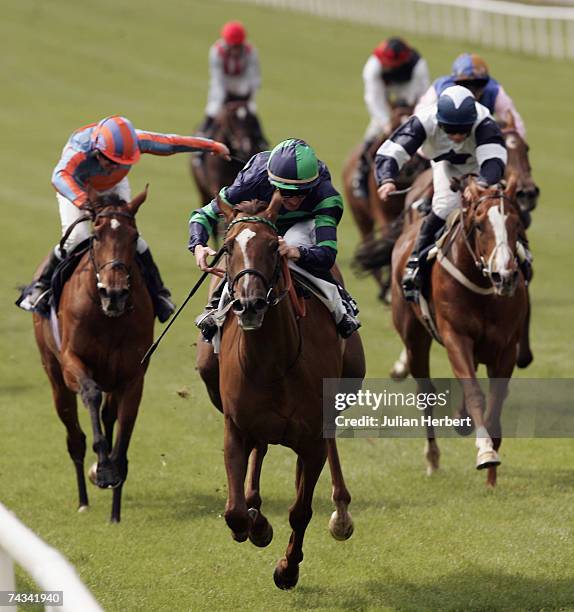 Kevin Manning and Finsceal Beo land The Boylesports Irish 1000 Guineas Race run at The Curragh Racecourse on May 27 in The Curragh, Ireland.