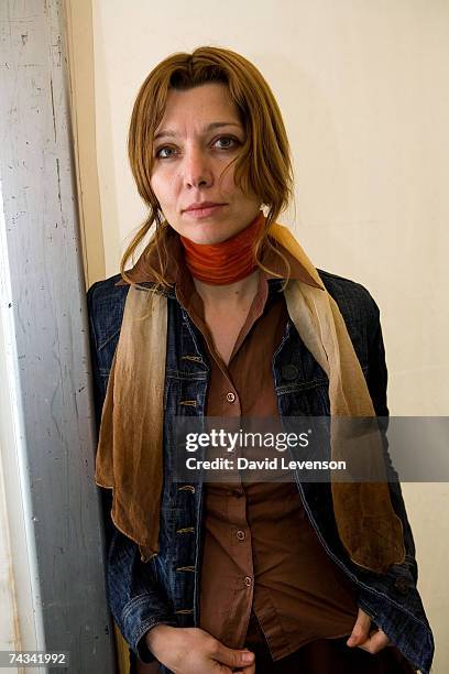 Author Elif Shafak poses for a portrait at The Guardian Hay Festival 2007 held at Hay on Wye on May 27, 2007 in Powys, Wales. The festival runs until...