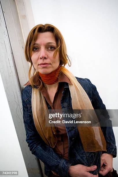 Author Elif Shafak poses for a portrait at The Guardian Hay Festival 2007 held at Hay on Wye on May 27, 2007 in Powys, Wales. The festival runs until...