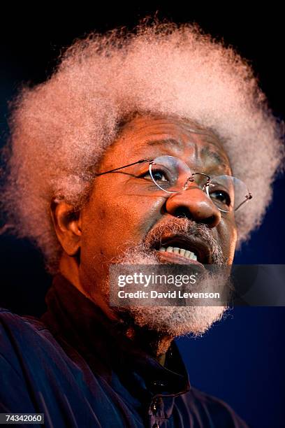 Author and Nobel Laureate, Wole Soyinka, poses for a portrait at The Guardian Hay Festival 2007 held at Hay on Wye on May 26, 2007 in Powys, Wales....