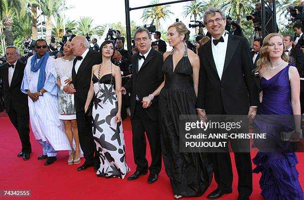 The members of the Jury, Italian director Marco Bellocchio, Mauritanian director Abderrahmane Sissako, Chinese actress Maggie Cheung, French...