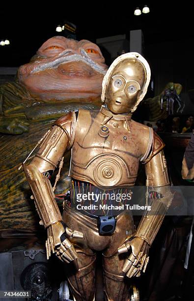 And "Jabba The Hutt" at the "Star Wars Celebration IV" convention, held at the Los Angeles Convention Center on May 27, 2007 in Los Angeles,...