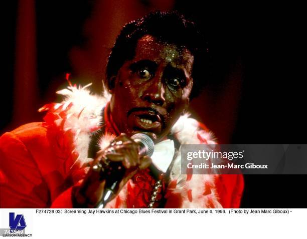 Screaming Jay Hawkins at Chicago Blues Festival in Grant Park, June 6, 1996.