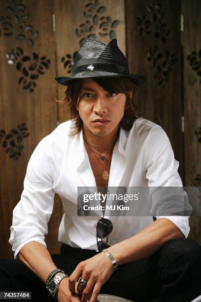 Actor Takuya Kimura poses for a portrait shoot while attending Cannes Film Festival on May 20, 2007 in Cannes, France.