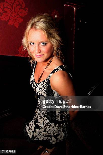 Up and coming singer/songwriter Jenny Lynn Smith poses for a portrait backstage at the Regal Room on May 30, 2007 in London, England.