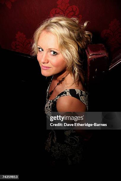 Up and coming singer/songwriter Jenny Lynn Smith poses for a portrait backstage at the Regal Room on May 30, 2007 in London, England.