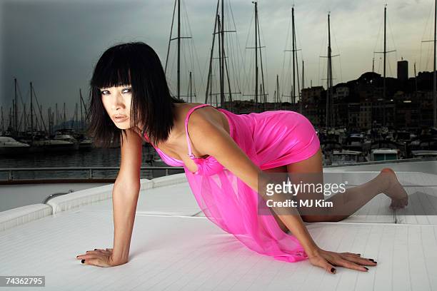 Actress Bai Ling poses for a portrait shoot while attending Cannes Film Festival on May 21, 2007 in Cannes, France.