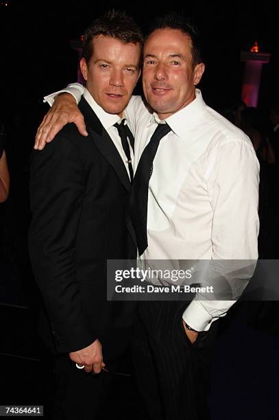 Actor Max Beesley and Derek Hatton attend the Max Beesley And Ryan Giggs Golf Classic And Dinner at the Belfry Golf Club May 20, 2007 in Warickshire,...