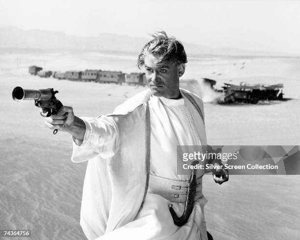 Irish actor Peter O'Toole stars as T. E. Lawrence in the film 'Lawrence of Arabia', directed by David Lean, 1962.
