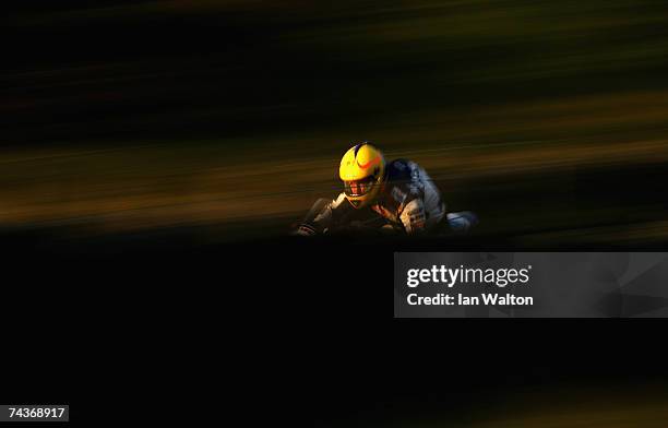 Competitor rides during practice for the 2007 Isle of Man Tourist Trophy races on May 31, 2007 in Ramsey, Isle of Man, United Kingdom.