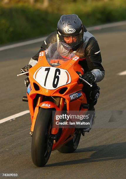 Stephen Harper rides during practice for the 2007 Isle of Man Tourist Trophy races on May 31, 2007 in Ramsey, Isle of Man, United Kingdom.