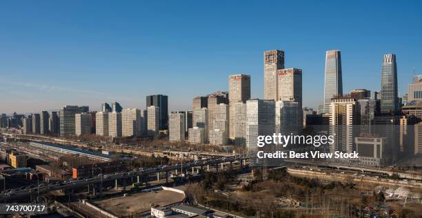 beijing cityscape - china world trade center stock pictures, royalty-free photos & images