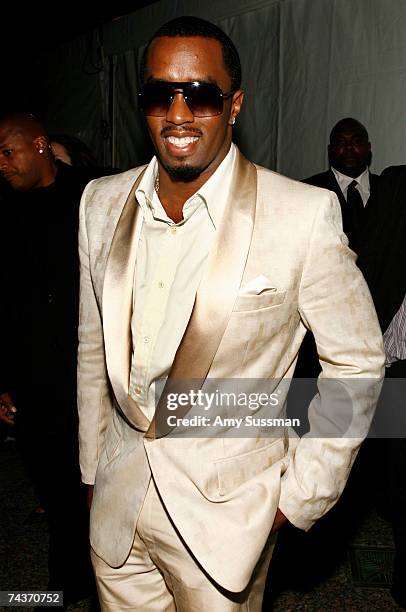 Sean Combs attends the Fragrance Foundation's 35th Annual FiFi Awards ceremony and reception at the Winter Garden, World Trade Center on May 31, 2007...