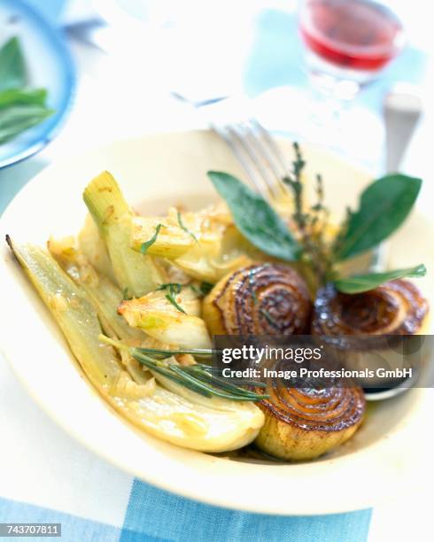 fennel and onion confit - confit stock pictures, royalty-free photos & images