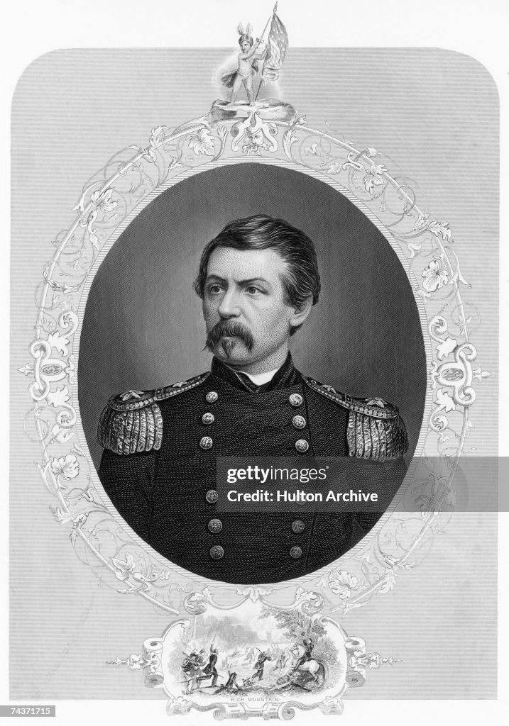 American Union Army General George B. McClellan , circa 1860. Twice ...