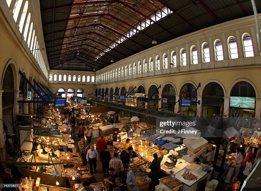 Fish Market, Central Market, Athens, Greece.