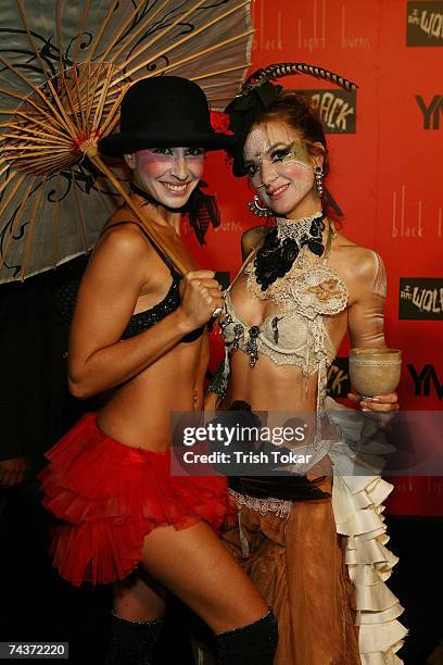 Lucent Dossier performers pose at the Black Light Burns Release Party at the Vanguard on May 31, 2007 in Hollywood, California.