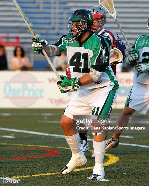 Nick Polanco the Long Island Lizards in a game against the Boston Cannons on May 25, 2007 in Uniondale, New York.