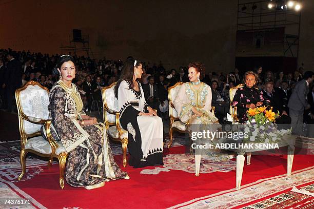 Queen Rania of Jordan , Morocco's King Mohammed VI's wife Lalla Salma , former French President Jacques Chirac's wife Bernadette and Princess Lalla...