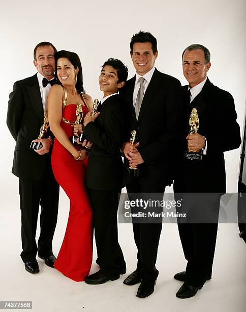 Director James Hayman, Actress Ana Ortiz, Actor Mark Indelicato, Writer Silvio Horta and Actor Tony Plana poses for a portrait during the 2007 NCLR...