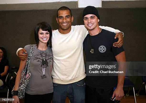 Actors Rachel Melvin, Rhasaan Orange and Darin Brooks attend the 18th Annual "Days of our Lives" Celebrity Basketball Game at South Pasadena High...