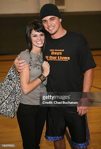 Actors Rachel Melvin and Darin Brooks attend the 18th Annual "Days of our Lives" Celebrity Basketball Game at South Pasadena High School on June 1,...