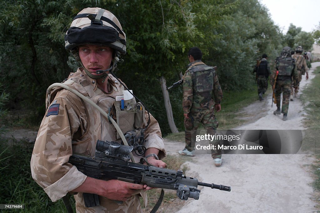 British Troops Conduct Operation Lastay Kulang in Sangin Valley in Afghanistan